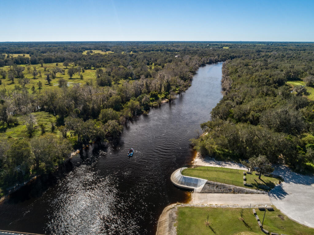 River view with boat ramp